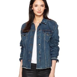 NYDJ Jean Jacket with Distressed Hem